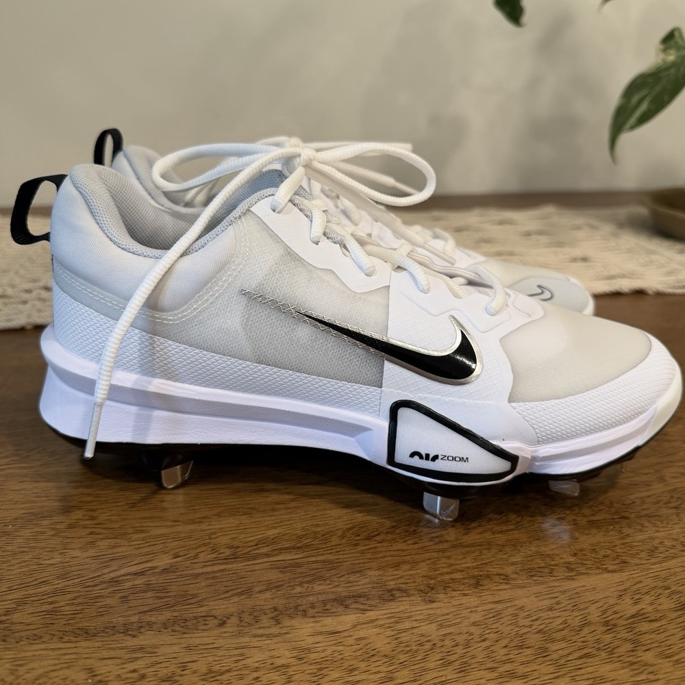 Nike Force Zoom Trout 9 Pro Metal Baseball Cleats Mens Size 7.5 White FB2907-102